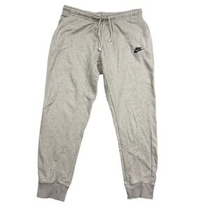 Nike Sportswear Club Fleece Jogger Pants Tan Speckled Logo Print Mens Size Large